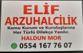 Elif Arzuhalcilik | Kdz. Ereğli Dilekçe Yazım Hizmetleri